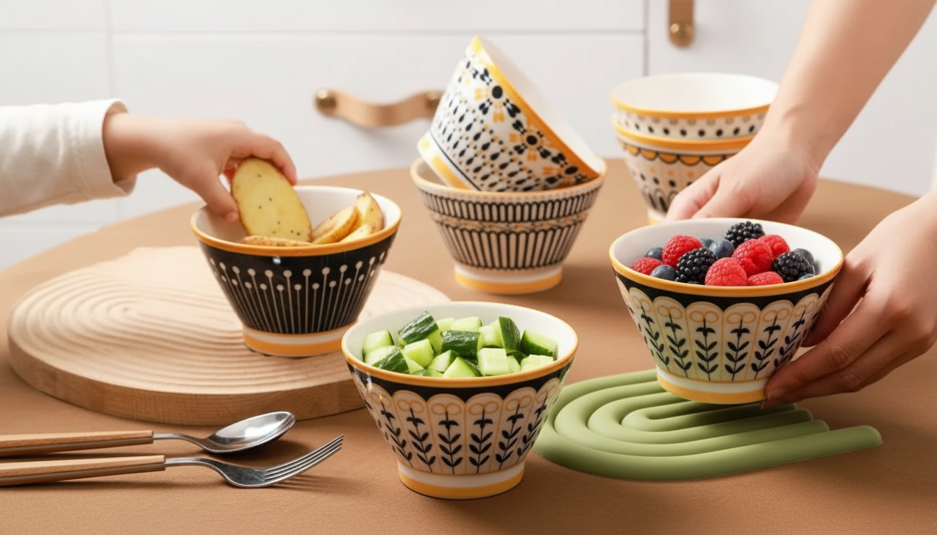 5-Inch Floral Serving Dish: Dips, Toppings & Prep